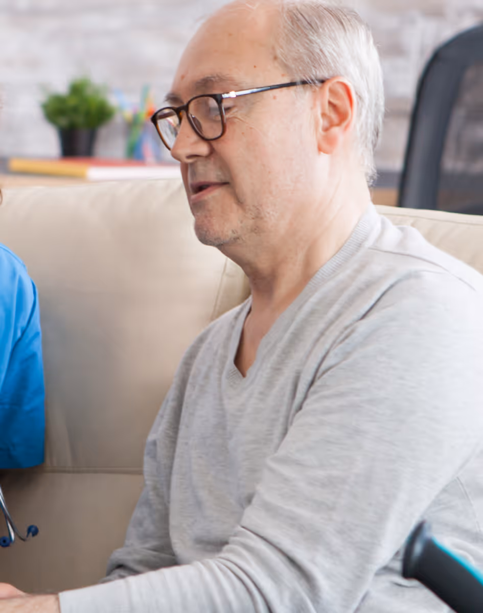 Clinician reviewing diabetes data with a patient