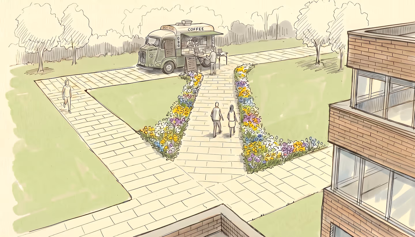 Pave the path people want to walk: Pave the desire path first
